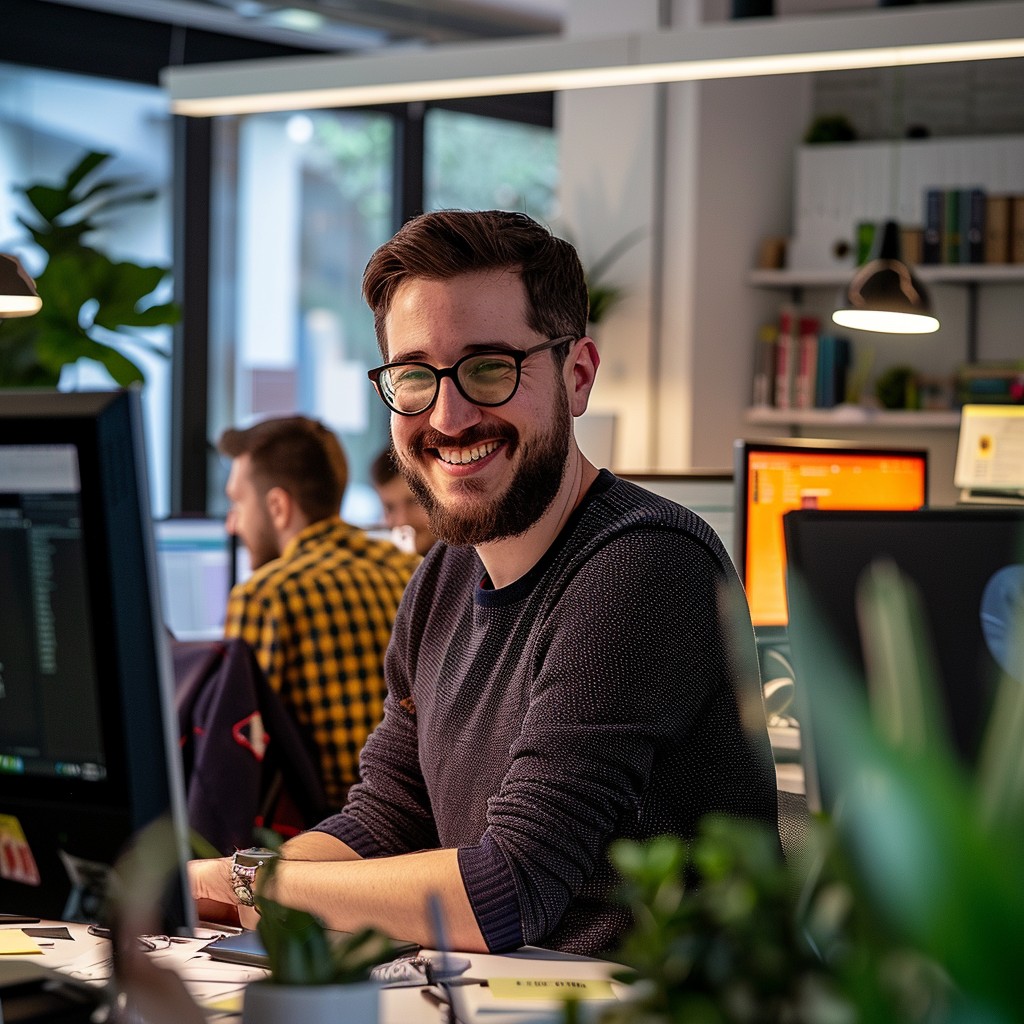 Developer working on modern software solutions